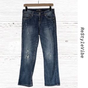 SILVER JEANS CO Women’s Size 28/L28 Denim Sam Boyfriend Fit Style Stretch